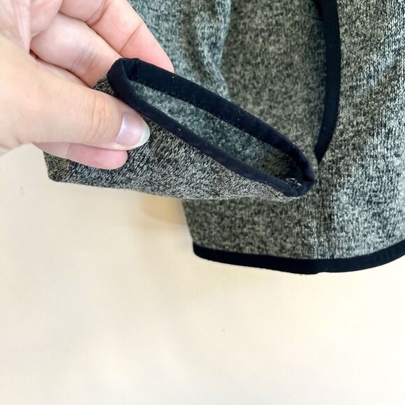 Eddie Bauer Sweater Women’s XL Gray Fleece Snap Mock Neck Knit Pullover - Picture 6 of 11